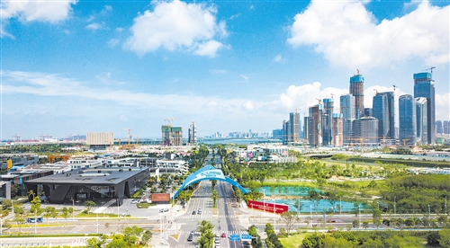 这是广东自贸试验区深圳前海蛇口片区（五月十五日摄）。 丘根茂摄（新华社发）